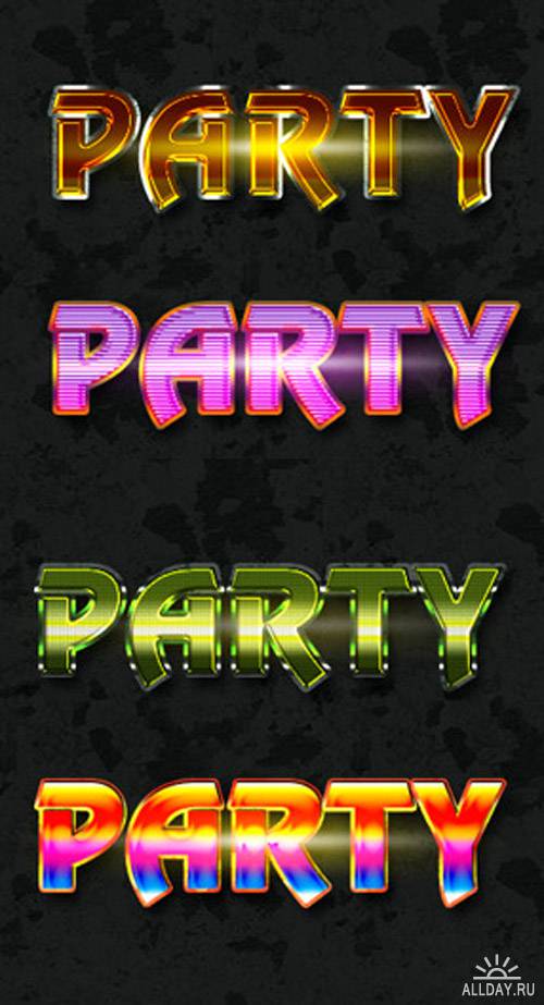 Party Text PS Style
