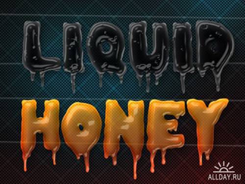 Liquid Honey Photoshop Styles