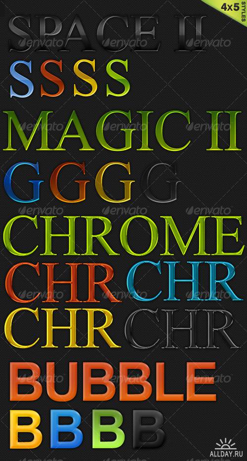 4x5 Color Styles (Space, Chrome...) - GraphicRiver