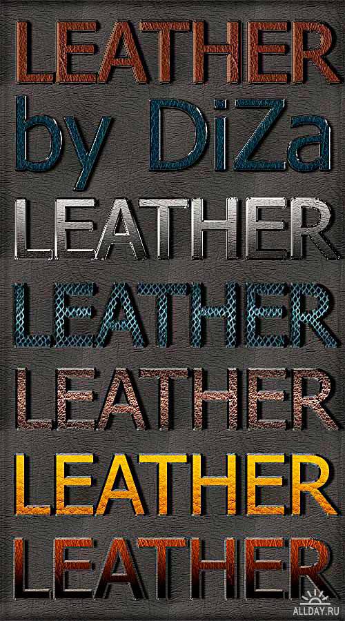 Leather text styles