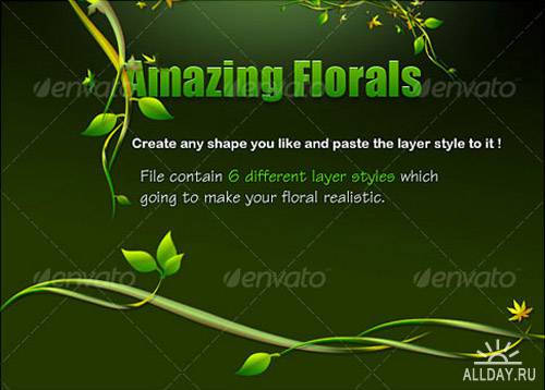 GraphicRiver - Green Floral Layer Styles