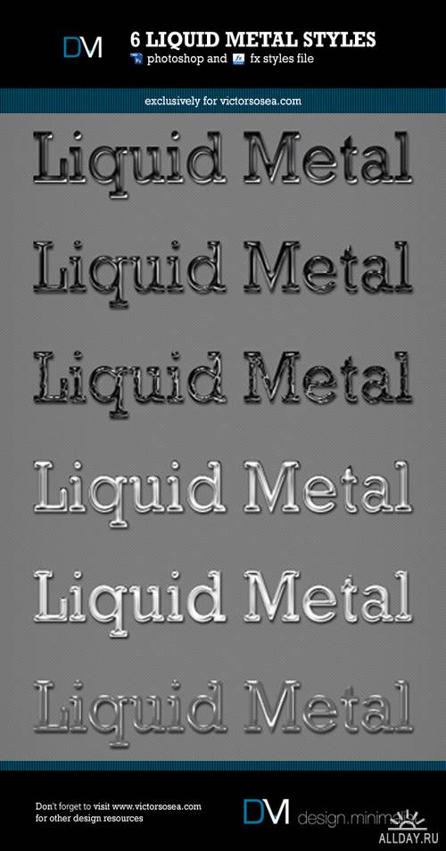 Liquid Metal Photoshop Styles