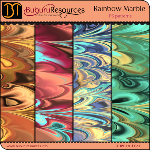 Rainbow Marble Patterns Pack