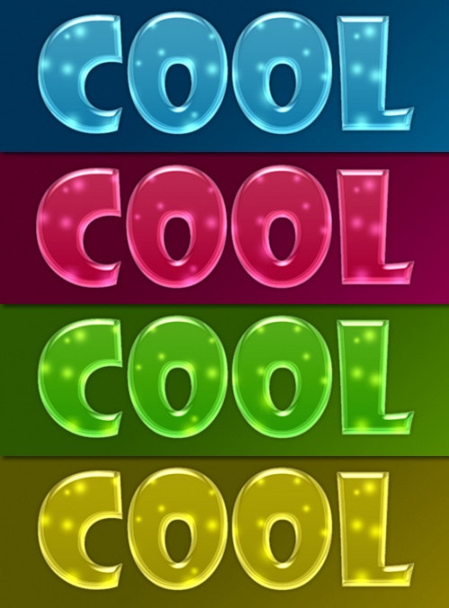 Cool Glossy Text Effect
