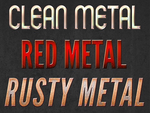 3 Metal Text Styles