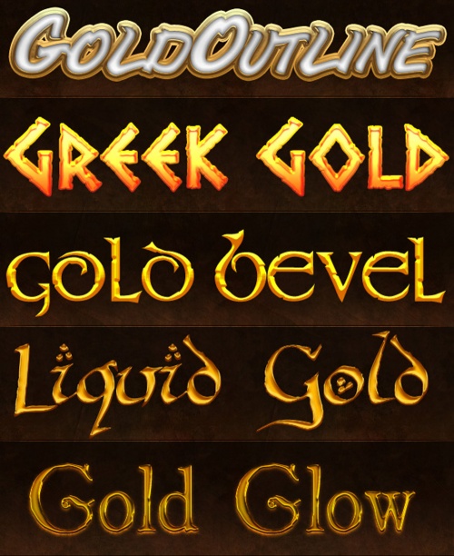 Greek Gold Photoshop Styles