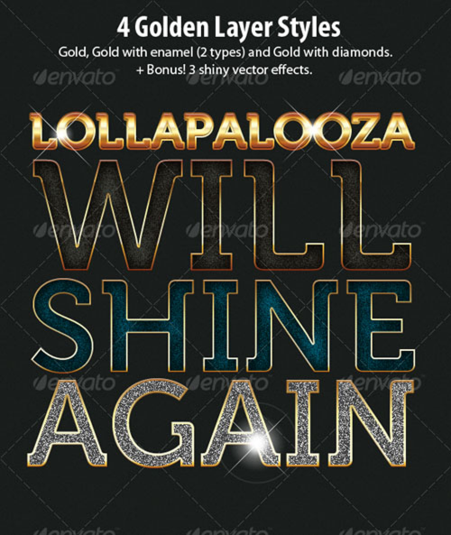 GraphicRiver - 4 Golden Text and Layer Styles